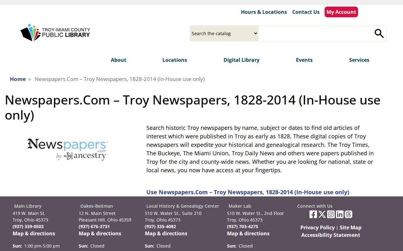 Troy city directory research through historic Troy newspapers