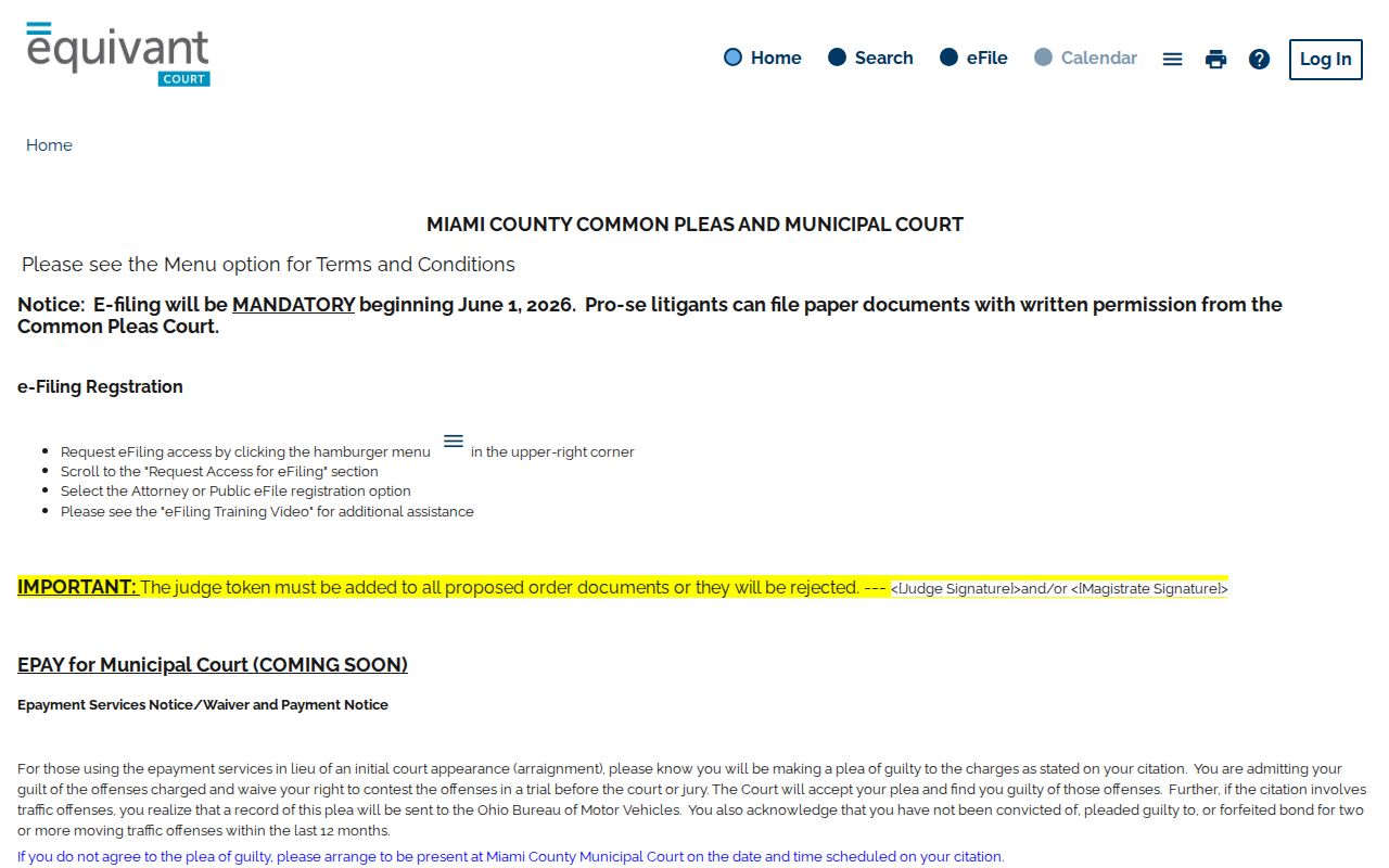 Troy residents directory Miami County CourtView access gateway