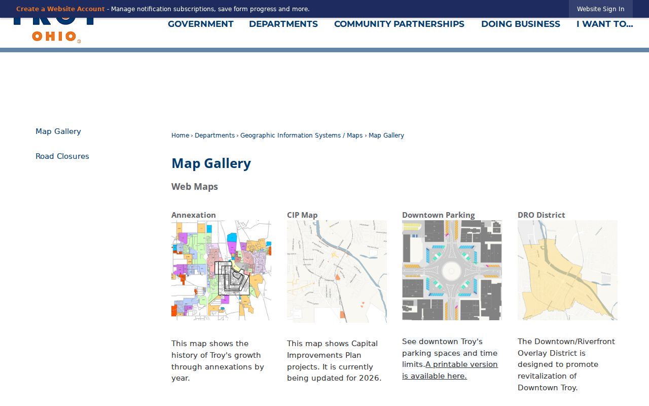 Troy neighbors official city map gallery