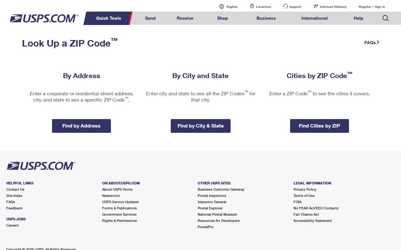 Troy ZIP code directory USPS postal lookup screen